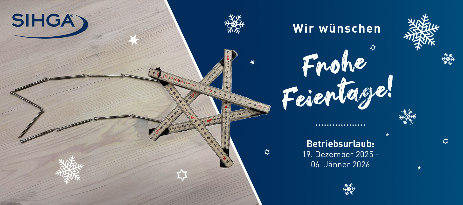 SIHGA Weihnachtsurlaub